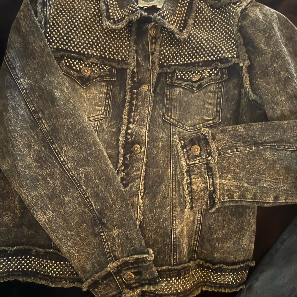 Diane Gilman Jean Studded Jacket